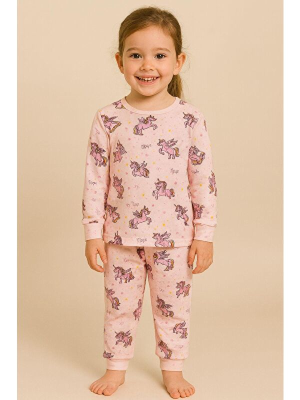 Katia And Bony Kız Çocuk Desenli Pijama Takımı