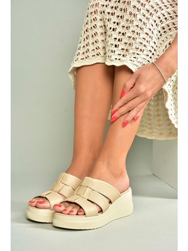 Bej Kadın Terlik U5553309 - Görsel 4