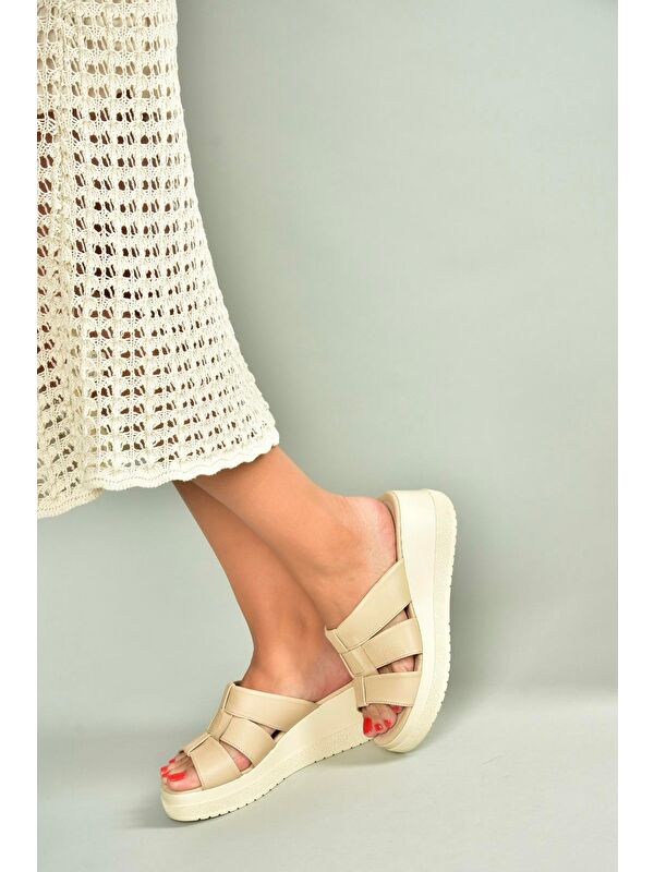 Bej Kadın Terlik U5553309 - Görsel 5