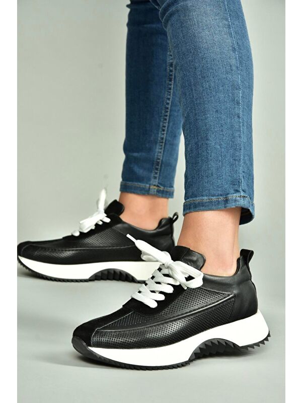 Siyah Kadın Sneaker U5550205 - Görsel 3