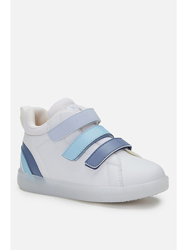 Rainbow Işıklı Erkek Çocuk Beyaz/Mavi Bot - Görsel 3