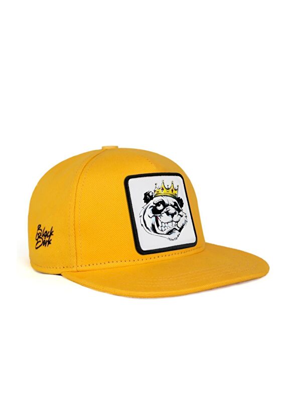 BlackBörk Hip Hop Kids Panda Logolu Sarı Çocuk Beyzbol Şapka