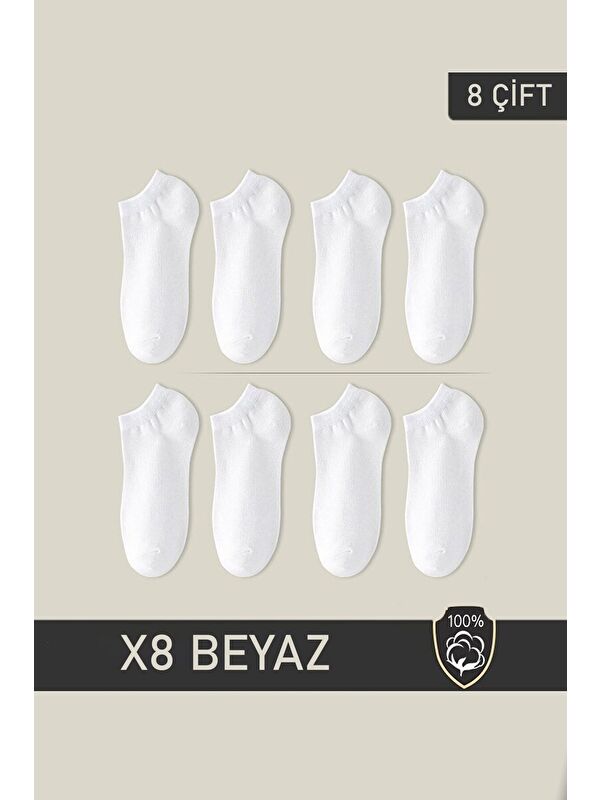 BGK Patik Çorap 8 Çift Beyaz (8 ÇİFT)