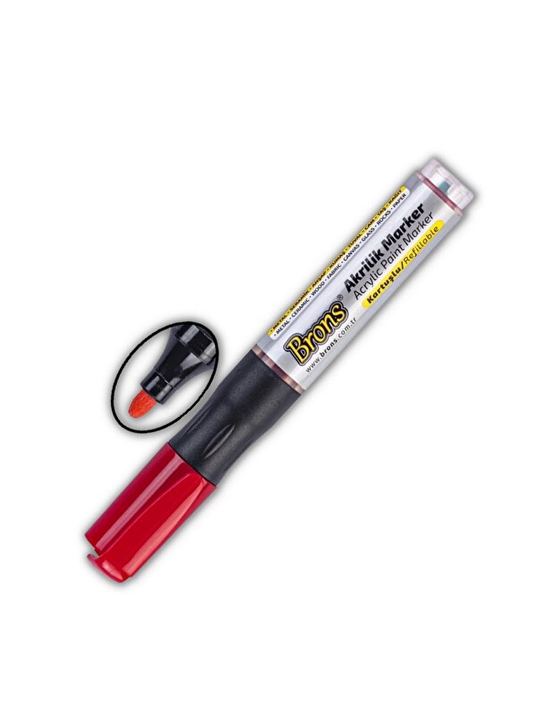 Brons Akrilik Marker Yuvarlak Uç 1 Adet Akrilik Markör Metal Seramik Ahşap Kumaş tuval cam taş