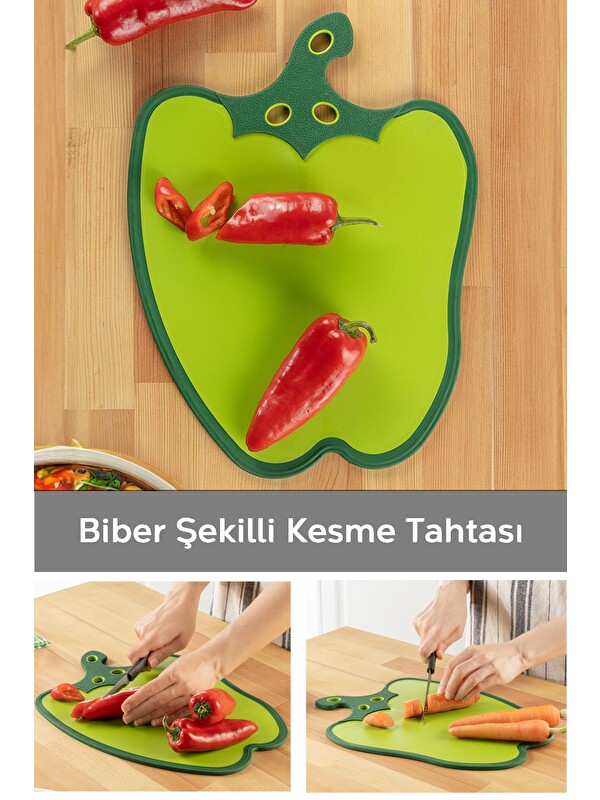 Meleni Home Biber Kaydırmaz Esnek Kesim Panosu Meyve Sebze Et Doğrama Kesme Tahtası Kesme Tablası