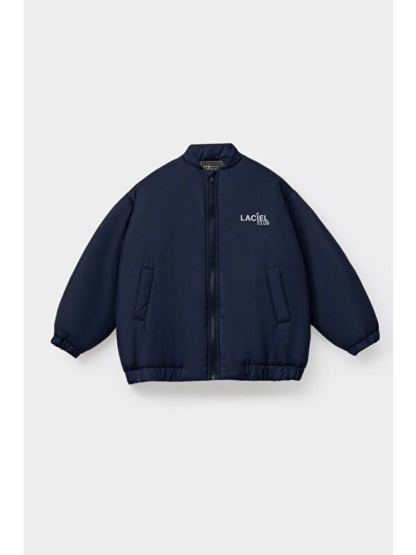Magu Unisex Çocuk Lacivert Bomber Mont – Fermuarlı, Cepli, Rahat Kesim
