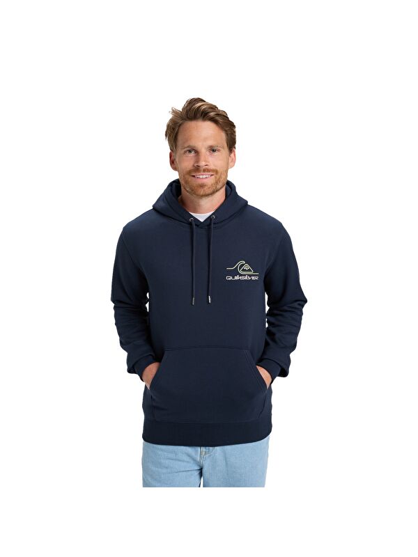 Quiksilver Light Waves Hoodie Erkek Mavi Kapüşonlu Sweatshirt