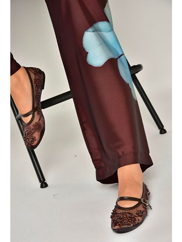 Fox Shoes Bordo Fox Shoes Babet Kadın Y726330115