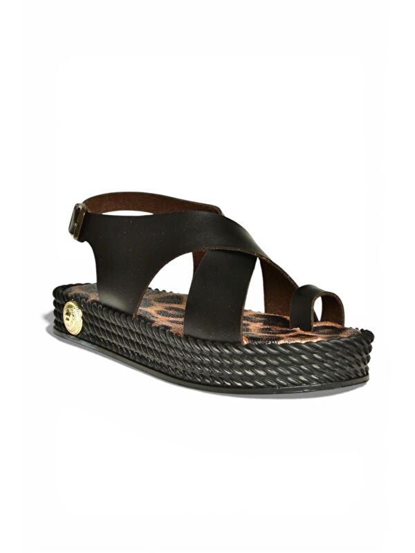 Fox Shoes Siyah Kadın Sandalet Y390160503