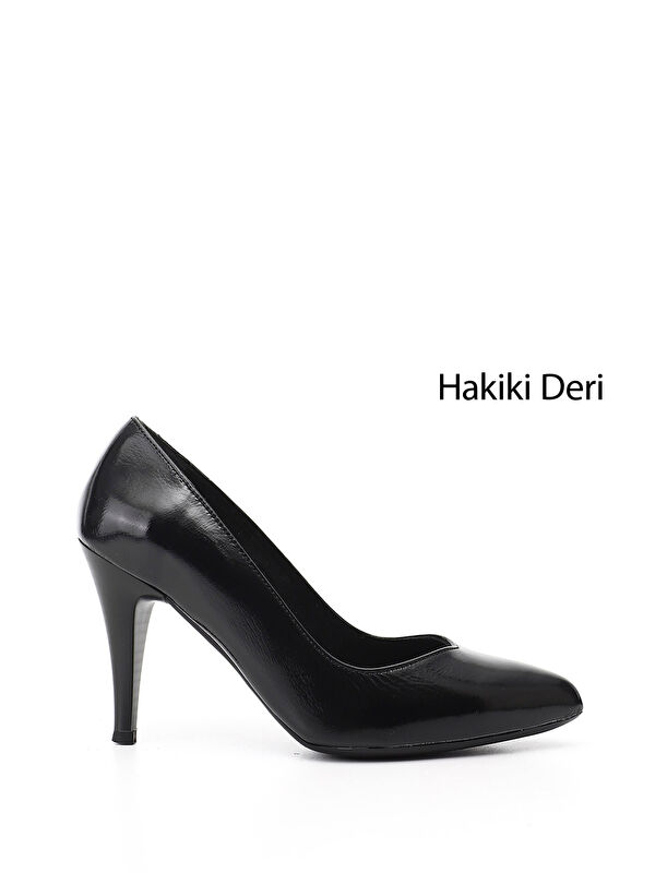 GÖNDERİ(R) Kadın AÇIK SİYAH Sivri Burun İnce Topuklu Hakiki Deri Stiletto