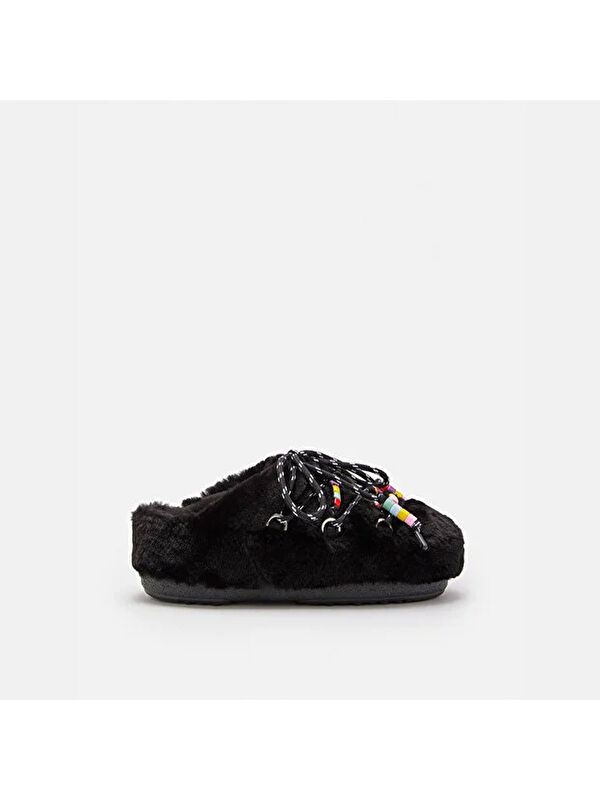 Moon Boot Kadın Terlik 80D1460250-N001 Mule Faux Fur Beads Black