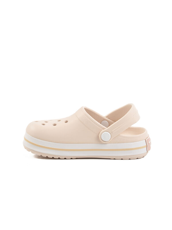 Ekru Eva Hafif Unisex Çocuk Sabo Terlik 214 F - Görsel 3