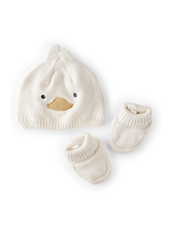 Carter's Bebek Beyaz Şapka-Patik