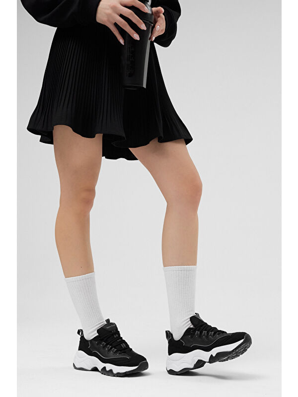 Tonny Black Beyaz Tonny Black Rahat Kalip Kadın Yüksek Taban Bağcıklı Spor Ayakkabı