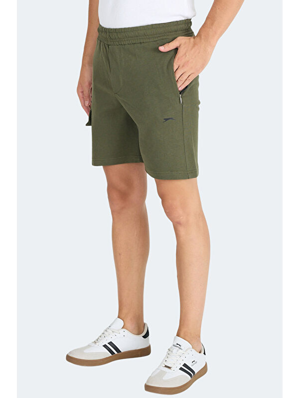 SLAZENGER NECK I Erkek Cepli Haki Şort