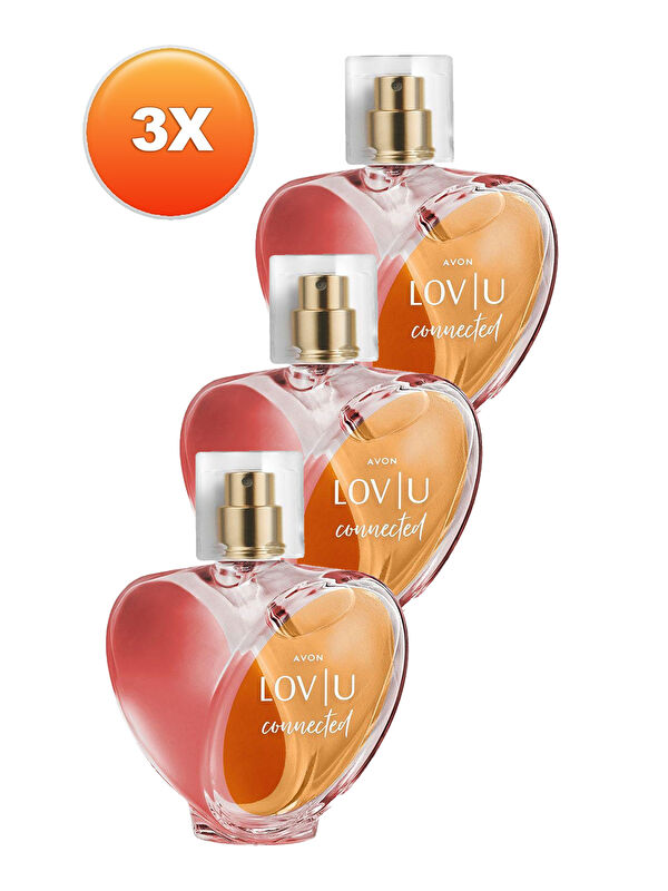AVON Lov U Connected Kadın Parfüm Edp 50 Ml. Üçlü Set