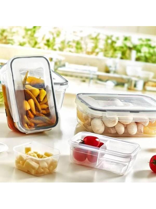 Plastart Fresh Box Dikdörtgen 3'lü Saklama Kabı - 400 ml + 800 ml + 1,4 lt