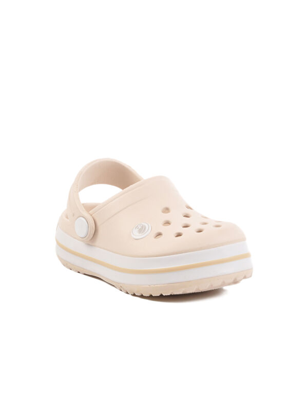 Ekru Eva Hafif Unisex Çocuk Sabo Terlik 214 P - Görsel 4