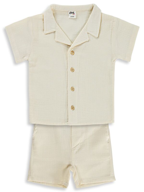 Civil Baby Müslin 6-18 Ay Takım - Bej 18-24 Ay