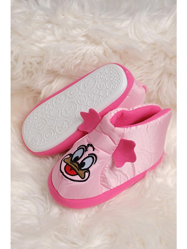 Karakter Nakışlı Kaydırmaz Taban Termal Isı Kreş Ev Okul Ayakkabısı Bebek Çocuk Panduf Ev Botu - Görsel 4