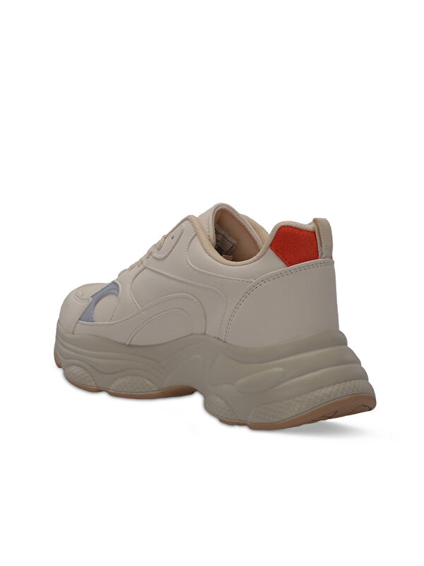 ZUSA Kadın Sneaker Ayakkabı Bej / Kahve - Görsel 4