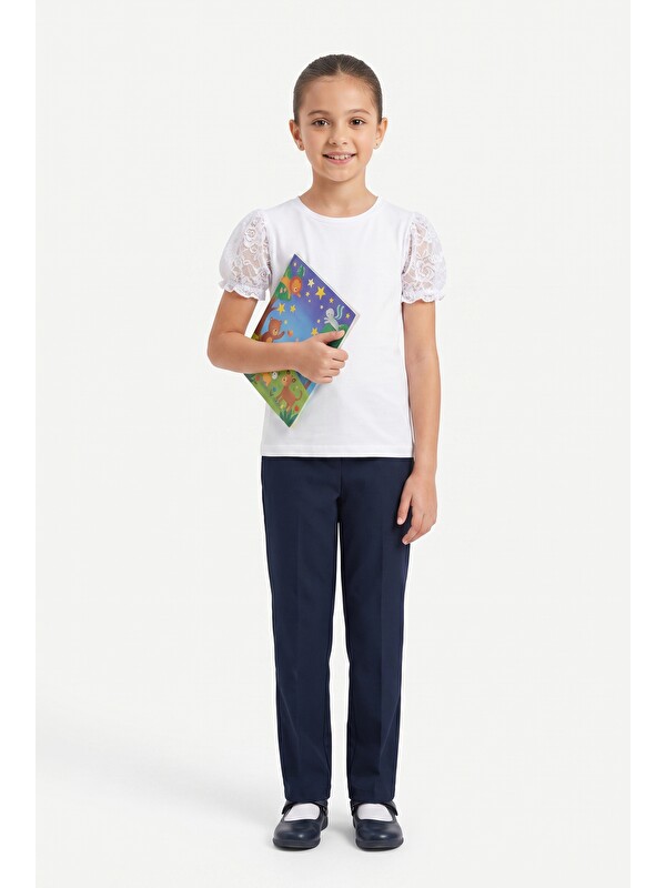Toontoykids Kız Çocuk Kısa Kollu Basic Tişört 25066