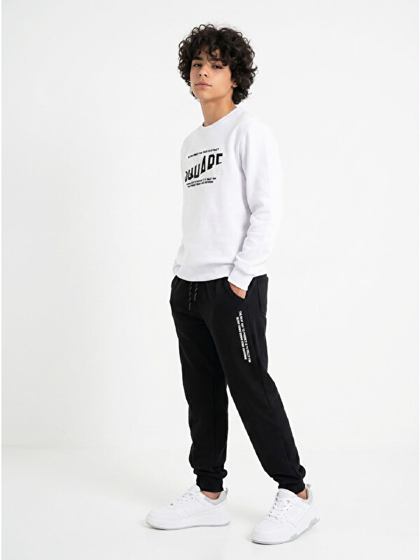 Modanino Erkek Çocuk Eşofman Takımı -2 İplik (Sweatshirt+Pantolon) 6-16 Yaş 12771SMP