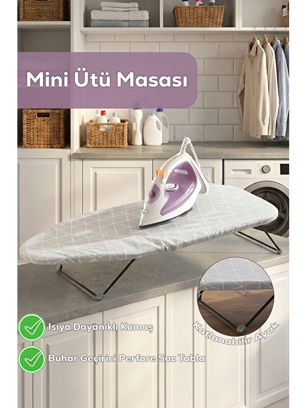 Porsima 15120-2 Smart Mini Seyahat Portatif Katlanabilir Ayaklı Ütü Masası