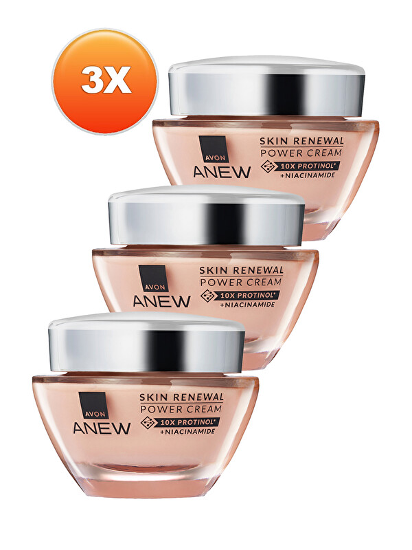 AVON Anew Skin Renewal Power Krem 50 Ml. Üçlü Set