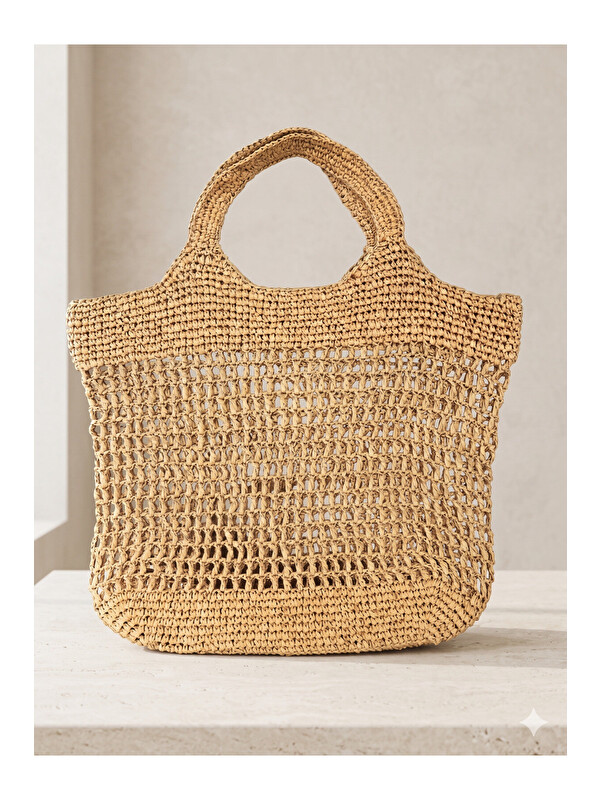 Luminos Butik Camel Hasır Çanta CNT1024