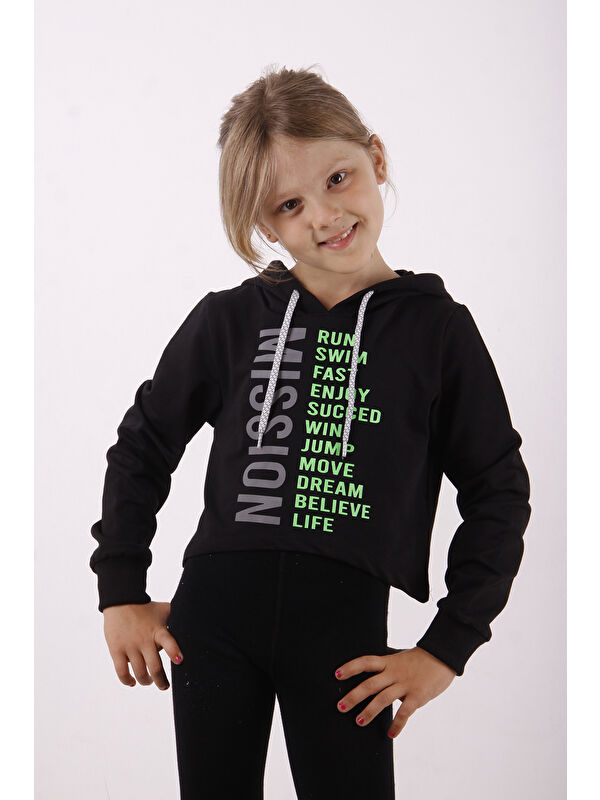 Toontoykids Kız Çocuk Yazı Baskılı Sweatshirt