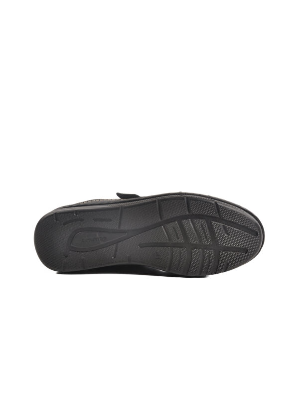 Siyah Hakiki Deri Erkek Cırtlı Casual Ayakkabı 2623 M - Görsel 6