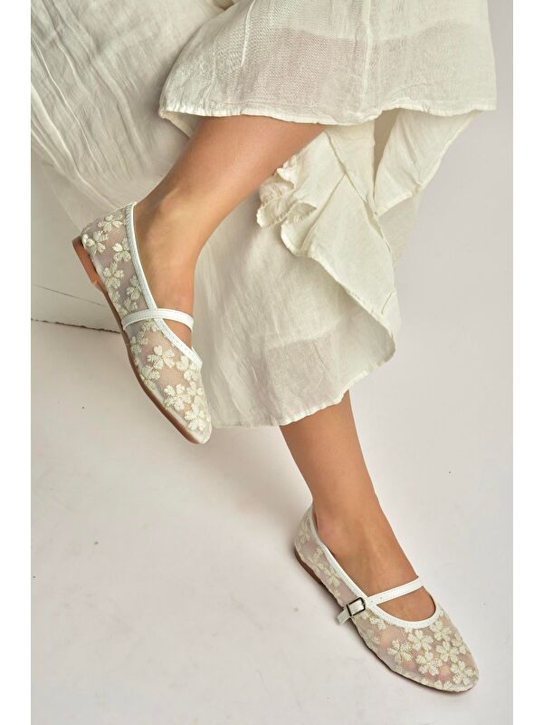 Fox Shoes Bej Fox Shoes Babet Kadın Y726711415