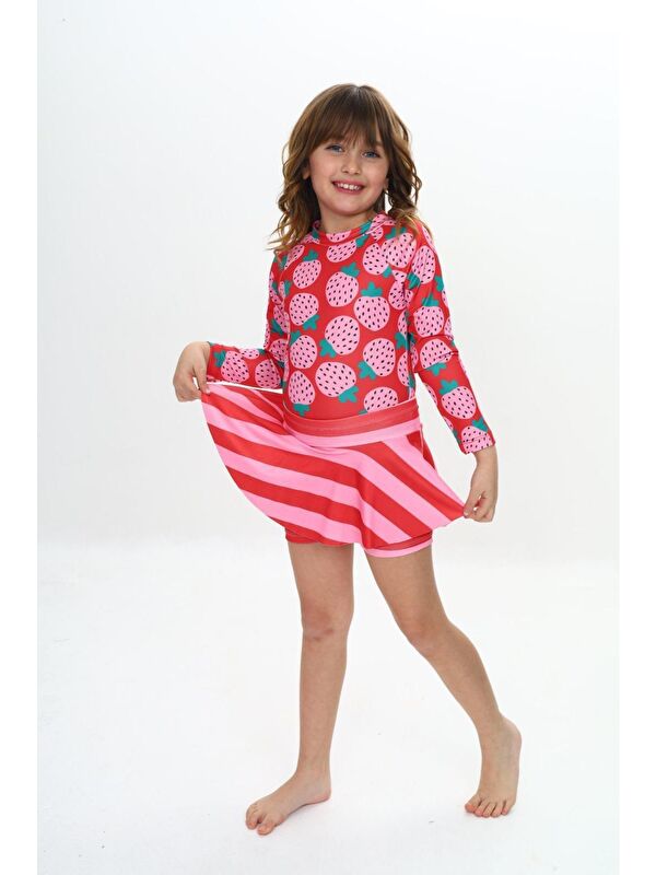 My Kids Wear Etek Detaylı Kız Çocuk 2 li Mayo