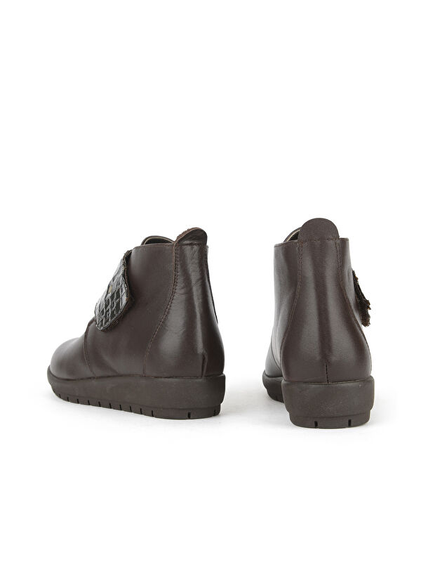 Kadın Hakiki Deri Konfor Bot 1531022Z7551 Kahve - Görsel 4