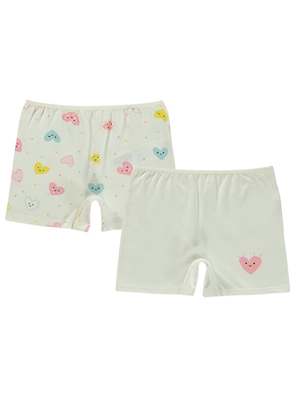 Civil Girls Kalp 2-12 Yaş Kız Çocuk 2'li Boxer - Standart