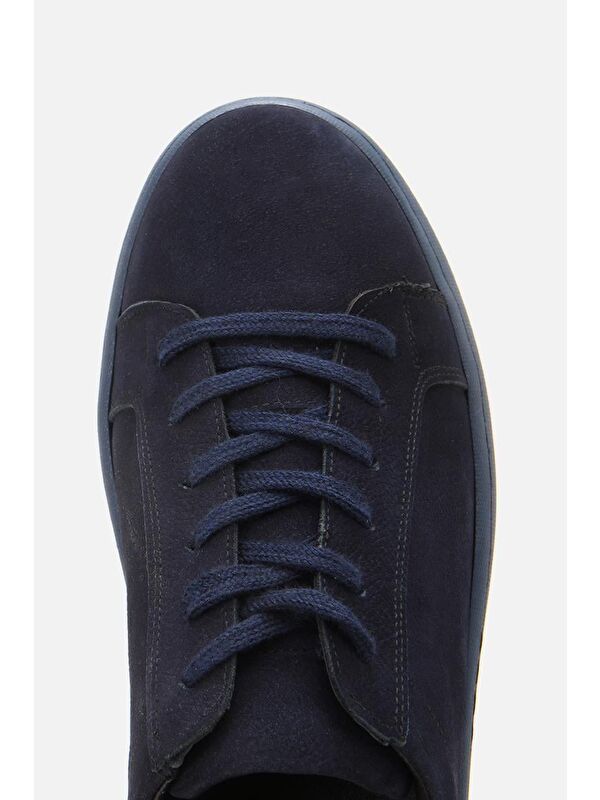 Erkek Nubuk Deri Lacivert Spor Ayakkabı - Görsel 5