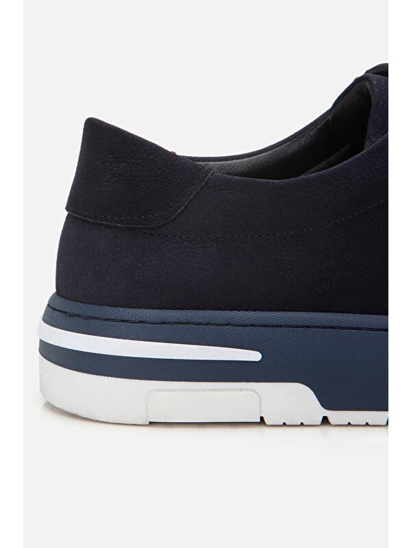 Erkek Nubuk Deri Lacivert Spor Ayakkabı - Görsel 6