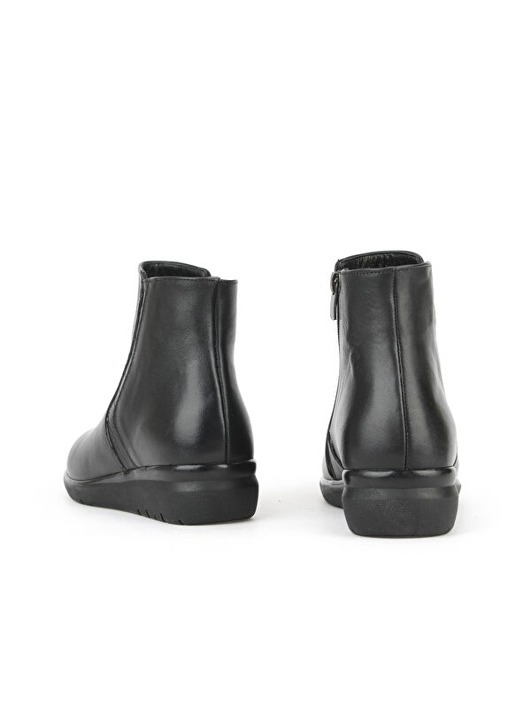 Kadın Hakiki Deri Konfor Bot 1531022Z7647 Siyah - Görsel 4