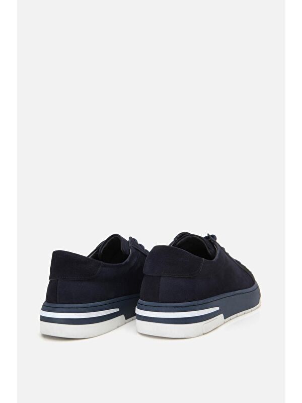 Erkek Nubuk Deri Lacivert Spor Ayakkabı - Görsel 7