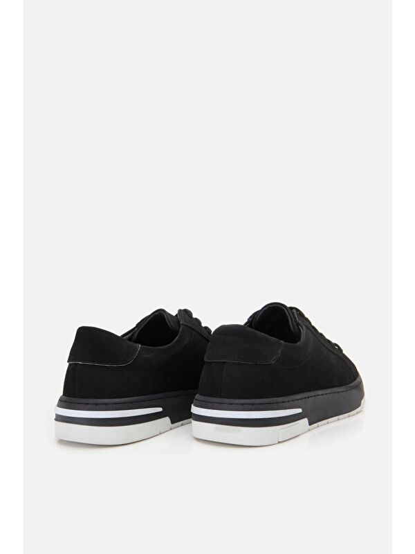 Erkek Nubuk Deri Siyah Spor Ayakkabı - Görsel 9