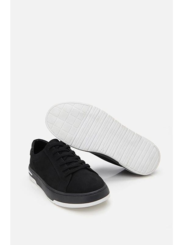 Erkek Nubuk Deri Siyah Spor Ayakkabı - Görsel 10