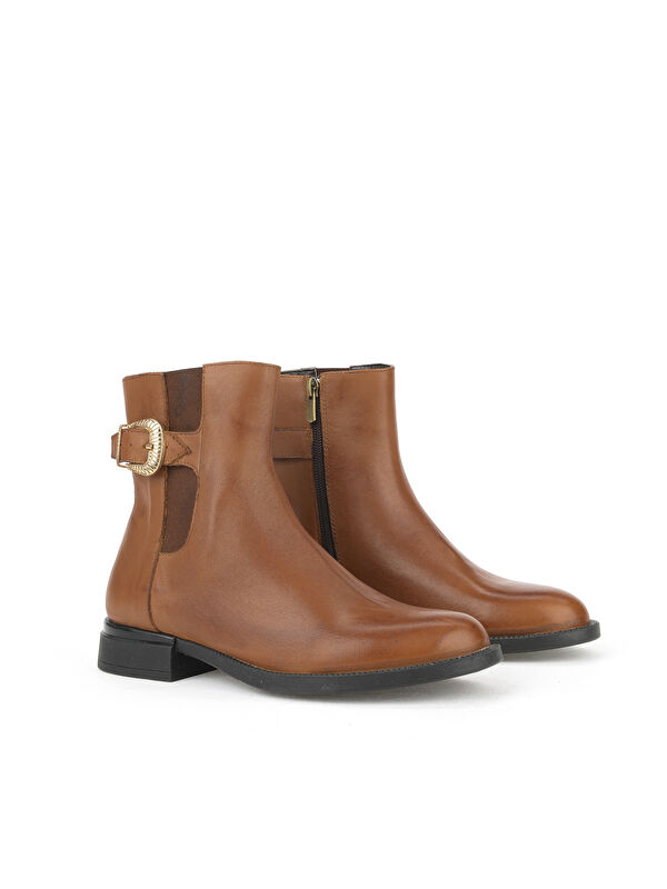 Kadın Hakiki Deri Bot 1531022Z7614 Taba - Görsel 3