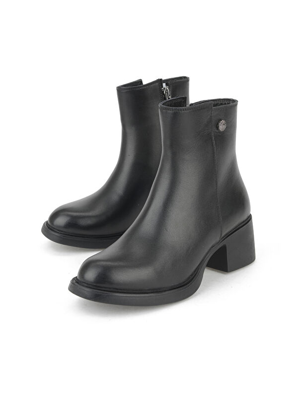 Kadın Hakiki Deri Bot 153359Z621 Siyah - Görsel 6