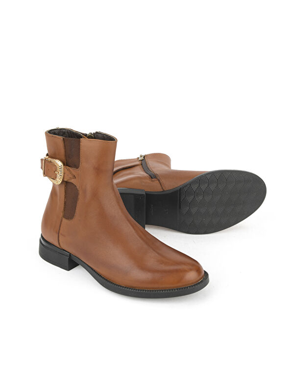 Kadın Hakiki Deri Bot 1531022Z7614 Taba - Görsel 5