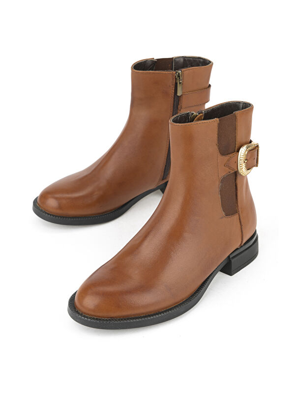 Kadın Hakiki Deri Bot 1531022Z7614 Taba - Görsel 6