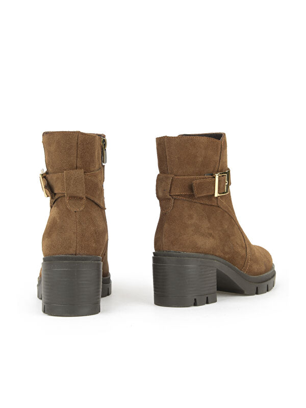 Kadın Hakiki Deri Bot 1531022Z76942 Tütün - Görsel 4