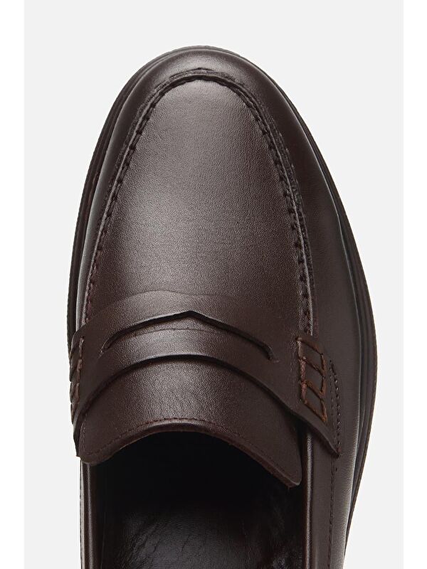 Erkek Deri Kahverengi Hafif Tabanlı Klasik Loafer - Görsel 9