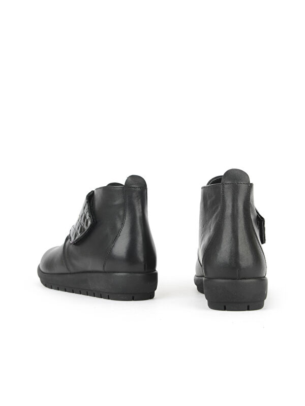 Kadın Hakiki Deri Konfor Bot 1531022Z7551 Siyah - Görsel 4