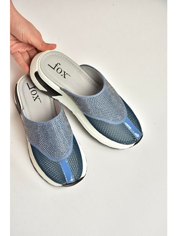 Fox Shoes Lacivert Kadın Terlik U312514415